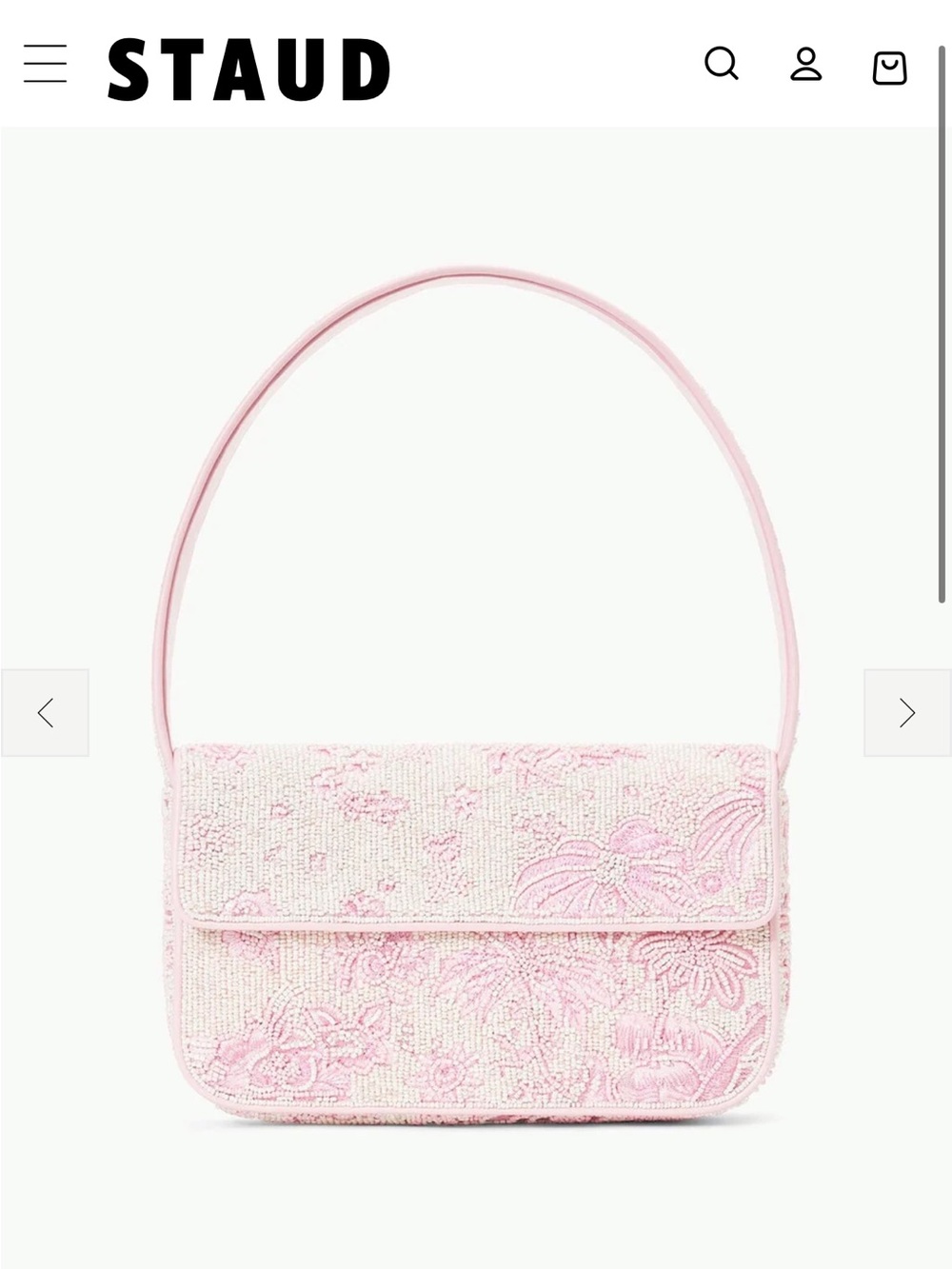 TOMMY BEADED BAG IVORY CHERRY BLOSSOM TOILE - Picture 2 of 5